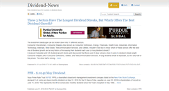 Desktop Screenshot of dividend-news.com